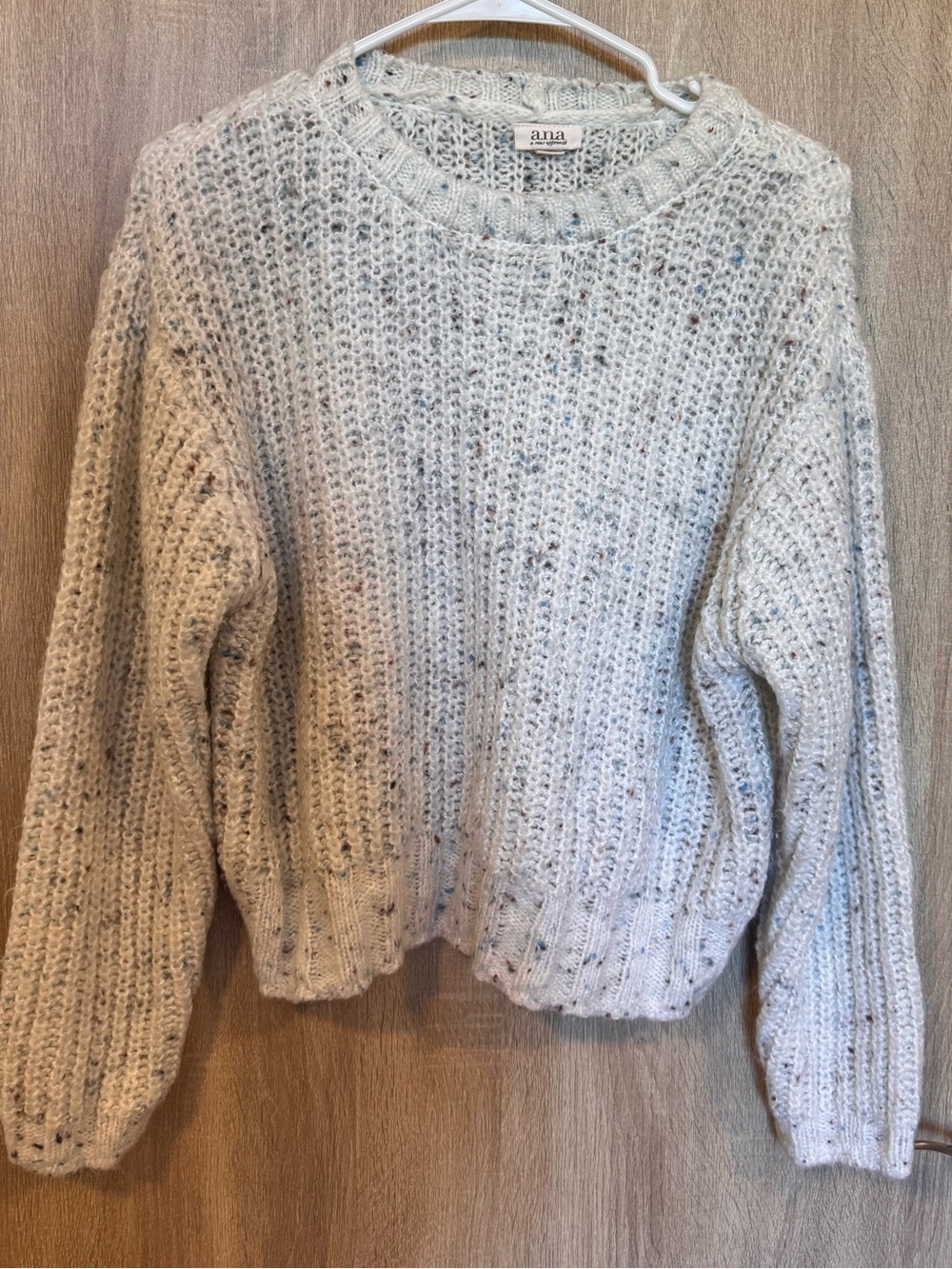 a.n.a Cream Speckled Crew Neck Sweater